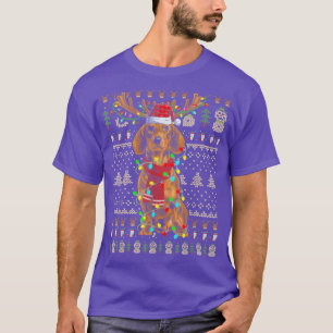 Ugg Sweater Christmas Lights Dackel Hund Welpe T-Shirt