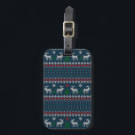 Ugg Sweater Christmas Strick Look Pattern Gepäckanhänger<br><div class="desc">Ugly Sweater Weihnachts-Imitate Strick Muster Luggage-Tag für Ihre Reisen während der Weihnachtszeit.</div>