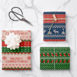 Ugg Sweater Christmas Wrapping Paper Geschenkpapier Set<br><div class="desc">Farbiges Papier mit hässlichen Pullover-Designs</div>