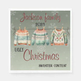 Ugg Weihnachts Sweater Themed Custom Napkins Serviette