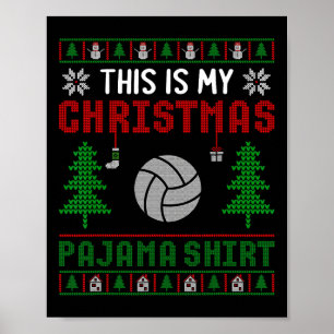 Ugg Xmas Sweater Volleyball Das ist meine Weihnach Poster