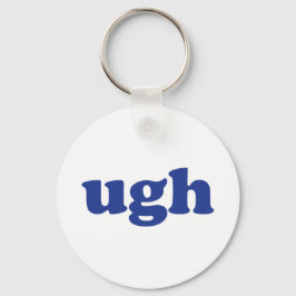 "Ugh" blaue Buchstaben weiß Schlüsselanhänger