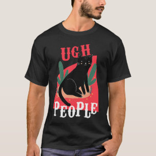 Ugh Leute schwarze Katze Katzenmutter Katzenfrau S T-Shirt