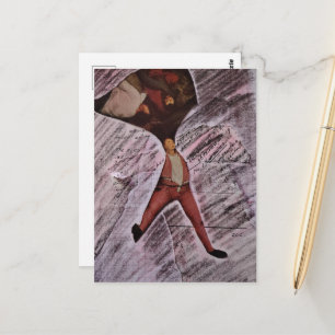 Ugh MAth Mixed Media Collage Postkarte