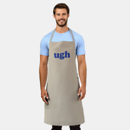 Ughbeige Bräune und blaue moderne Typografie lusti Schürze