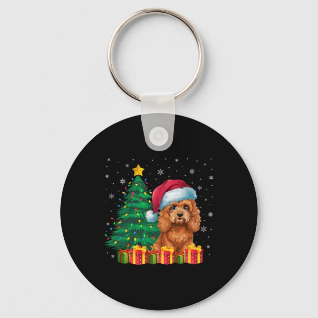 Ugi Apoo Weihnachtsmannmütze Weihnachtsleuchten Do Schlüsselanhänger (Vorderseite)