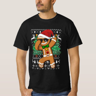 Ugi Christmas Sweater Dabbing Gingerbread Man San T-Shirt