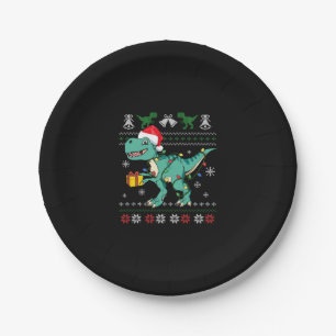 Ugi Christmas Sweater Dinosaurier Boys Kids Pajama Pappteller