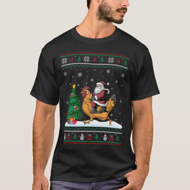Ugi Christmas Tree Lights Xmas Weihnachtsfeiertag T-Shirt (Vorderseite)