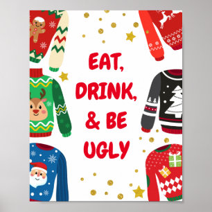 Ugi Sweater Holiday Party-Zeichen Poster