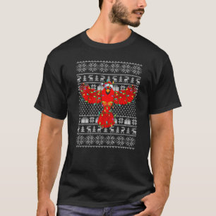 Ugi Sweater Style Xmas Lichter Santa Kardinal Bird T-Shirt