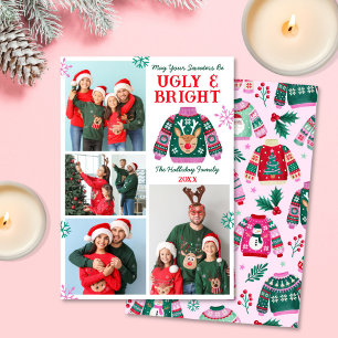Ugi und Bright 4 Foto Weihnachts Sweater Collage Feiertagskarte
