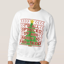 Ugi Weihnachts Sweater Cross Stitch gesprenkelt Pu Sweatshirt