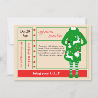 Ugliest Weihnachten je Sweater Party Einladung