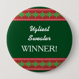 Ugliste Weihnachts-Sweatsieger Button