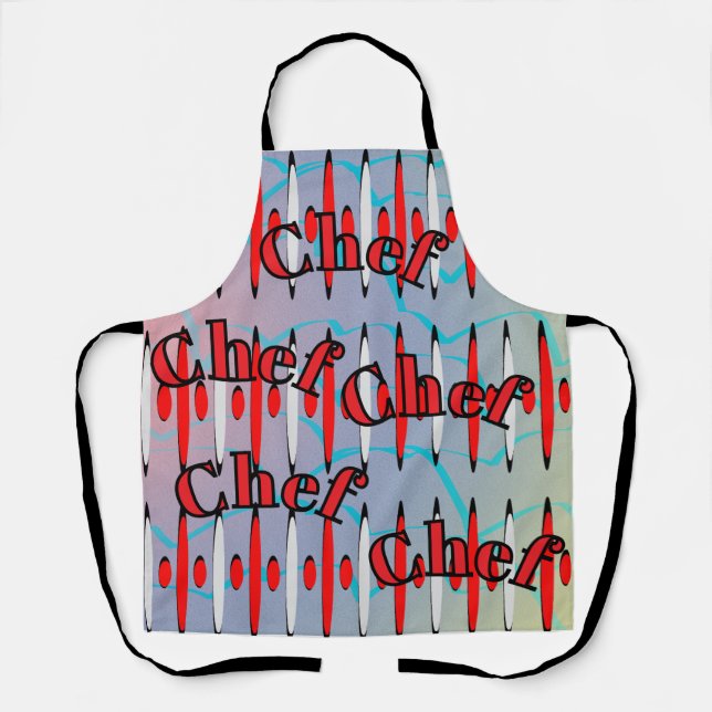 Ugly 60s Retro Futurism Fun Funny 1960s Chef Schürze (Vorderseite)