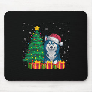 Ugly Alaskan Klee Kai Weihnachtsmannmütze Christma Mousepad