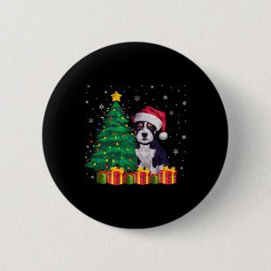 Ugly American Staffordshire Terrier Weihnachtsmann Button