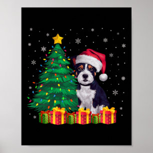 Ugly American Staffordshire Terrier Weihnachtsmann Poster