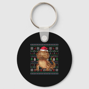 Ugly Bartded Dragon Lovers Xmas Sweater Santa Chri Schlüsselanhänger