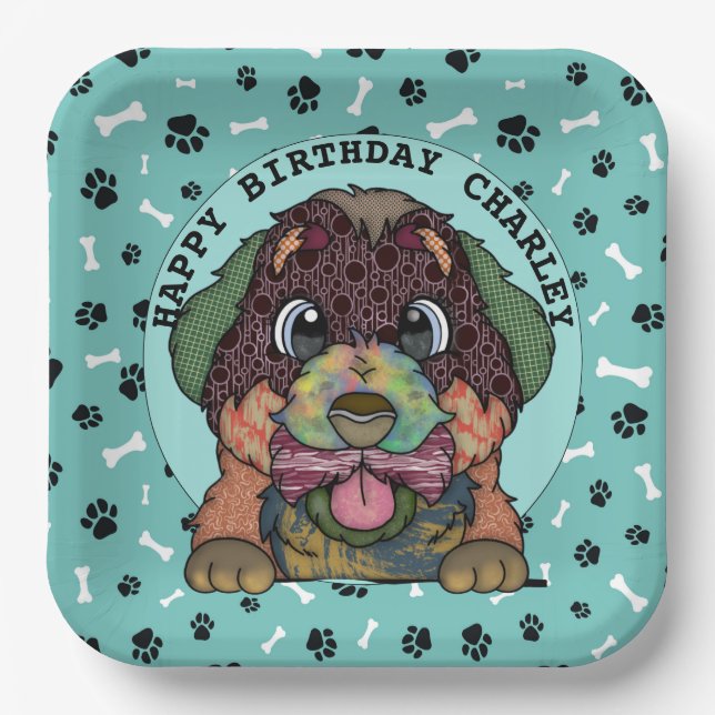 Ugly Bernese Mountain Hund Geburtstag Pappteller (Vorderseite)