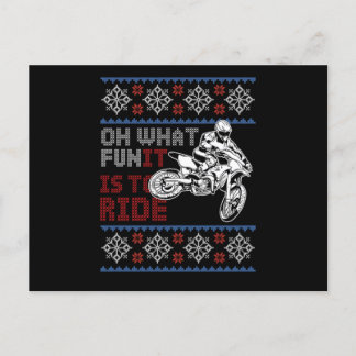 Ugly Bike Christmas Motocross Motorrad Xmas Gesche Postkarte