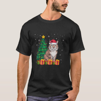 Ugly Bobcat Weihnachtsmannmütze Weihnachtsbaum Lig T-Shirt