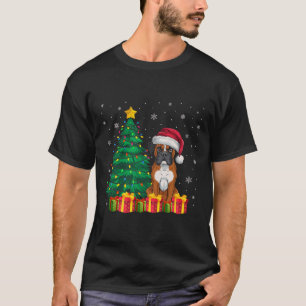 Ugly Boxer Weihnachtsmannmütze Weihnachtsleuchten T-Shirt
