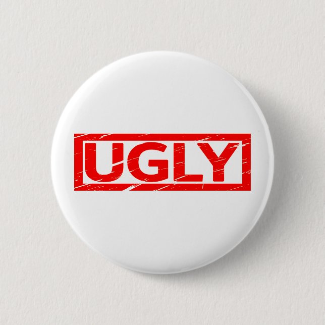 Ugly Briefmarke Button (Vorderseite)