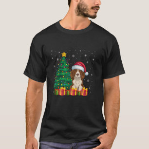 Ugly Brittany Spaniel Weihnachtsmannmütze Christma T-Shirt