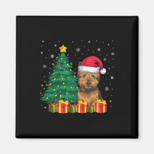 Ugly Cairn Terrier Weihnachtsmannmütze WeihnachtsL Magnet