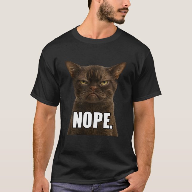 Ugly Cat Meme Grumpy Face Mood Disgusted Swea T-Shirt (Vorderseite)