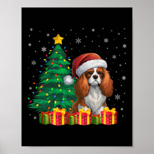 Ugly Cavalier King Charles Spaniel Weihnachtsmannm Poster