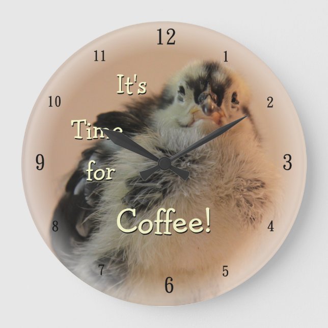 Ugly Chick Große Wanduhr (Vorderseite)