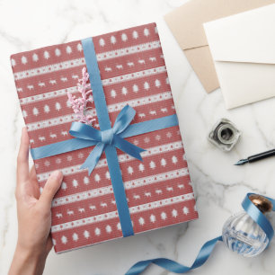 Ugly Christmas Chic Red Geschenkpapier