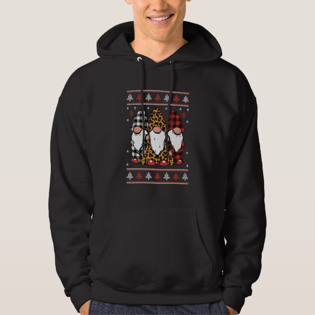 Ugly Christmas  Cute Gnome Leprechaun Goblin With  Hoodie (Vorderseite)