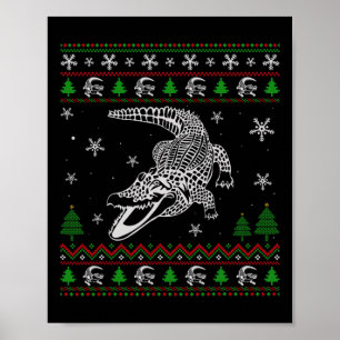Ugly Christmas für Alligator Liebhaber Spaß Poster