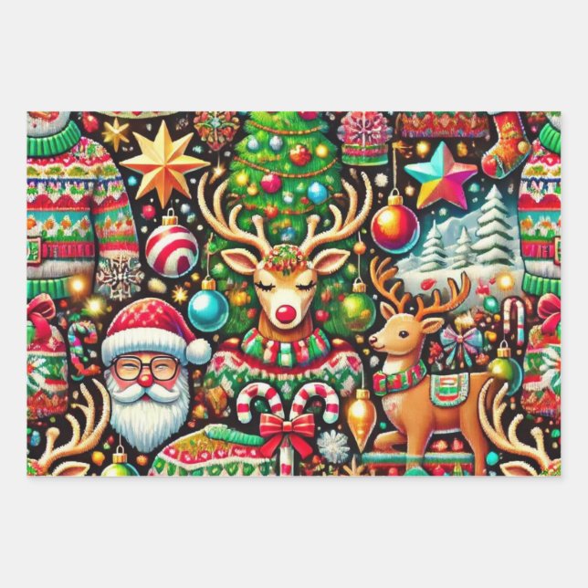 Ugly Christmas Geschenkpapier Set (Vorderseite)