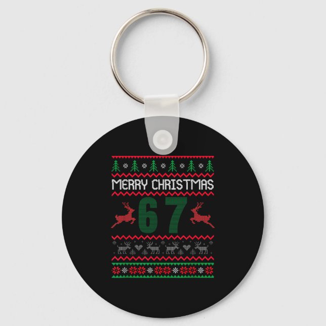 Ugly Christmas Sweater 67 Design  Schlüsselanhänger (Vorderseite)