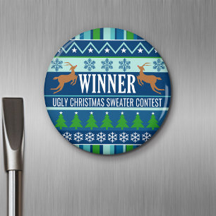 Ugly Christmas Sweater Contest Gewinner Neuheit Magnet