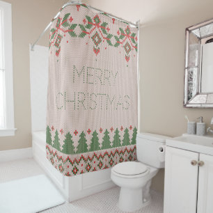 Ugly Christmas Sweater Duschvorhang