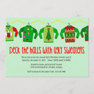 Ugly Christmas Sweater Holiday Party Einladung