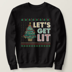 Ugly Christmas Sweater Lasse Lit Funny Tree Sweatshirt