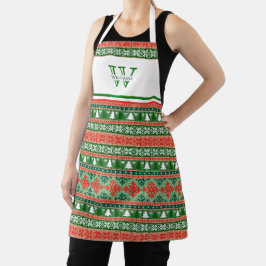 Ugly Christmas Sweater | Monogram Holiday Schürze