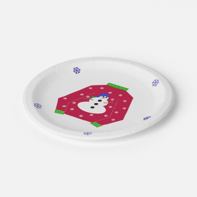 Ugly Christmas Sweater Pappteller (Schrägansicht)