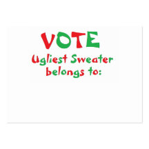 "Ugly Christmas Sweater Party" Wahlkarten
