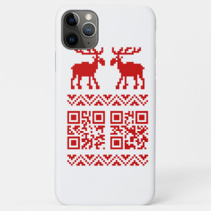 Ugly Christmas Sweater QR Code Glücklich Neues Jah Case-Mate iPhone Hülle