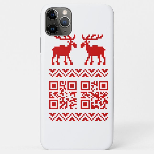 Ugly Christmas Sweater QR Code Glücklich Neues Jah Case-Mate iPhone Hülle (Rückseite)
