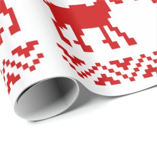 Ugly Christmas Sweater QR Code Glücklich Neues Jah Geschenkpapier