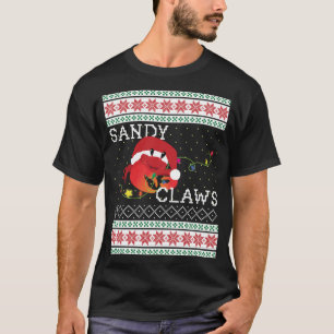 Ugly Christmas Sweater Sandy Claws Crab Liebhaber  T-Shirt